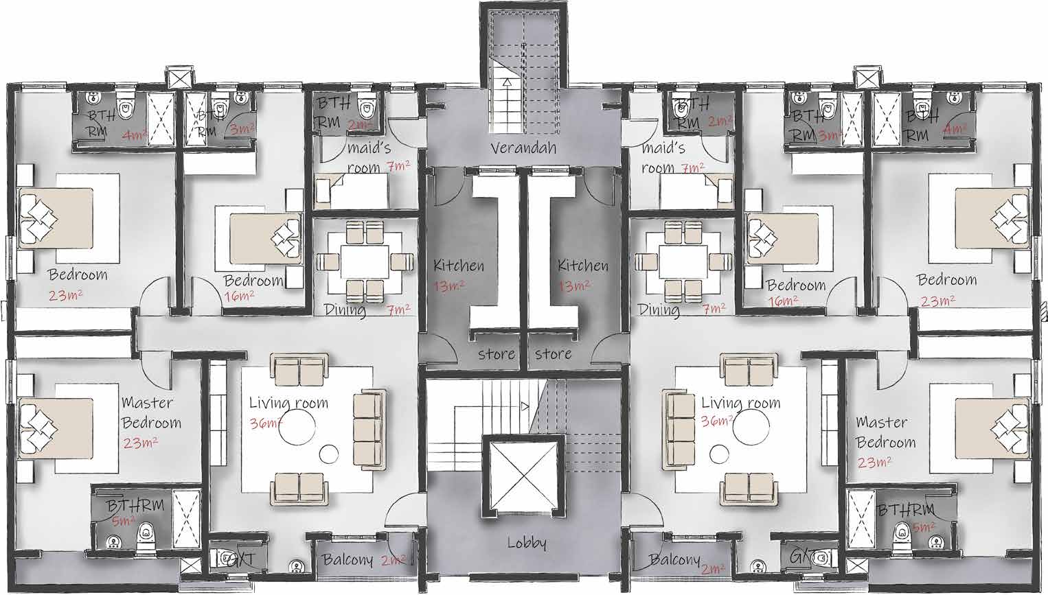 Maple 3-Bedroom Apartment (Semi-Finished) – Katampe Lot 1, Cosgrove — photo 3