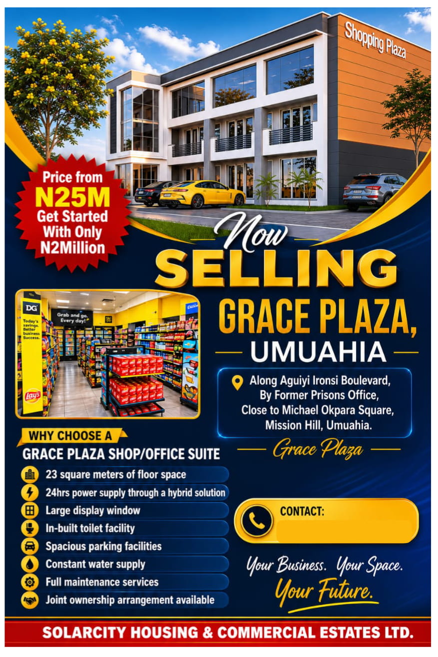 Premium Commercial Space Now Selling at Grace Plaza, Umuahia